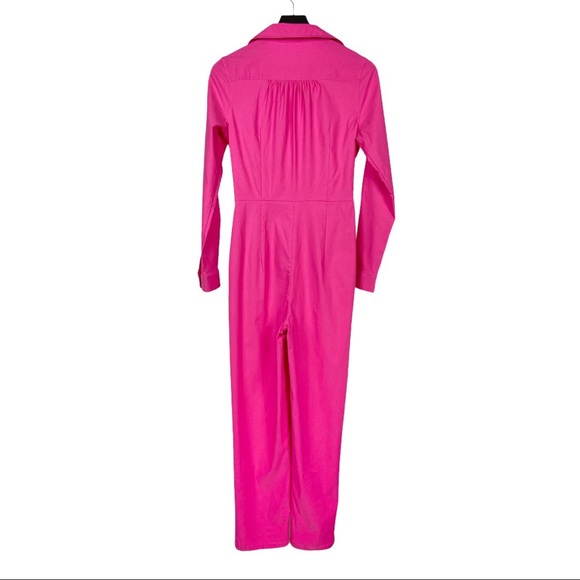 Superdown Revolve Alicia Button Up Jumpsuit Pink - Picture 8 of 14